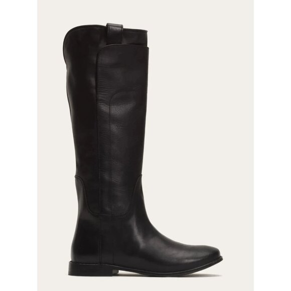$450 FRYE Paige Tall Riding KNEE Boot LAYERED SHAFT LEATHER BLACK 7 (MG29) - Picture 1 of 8